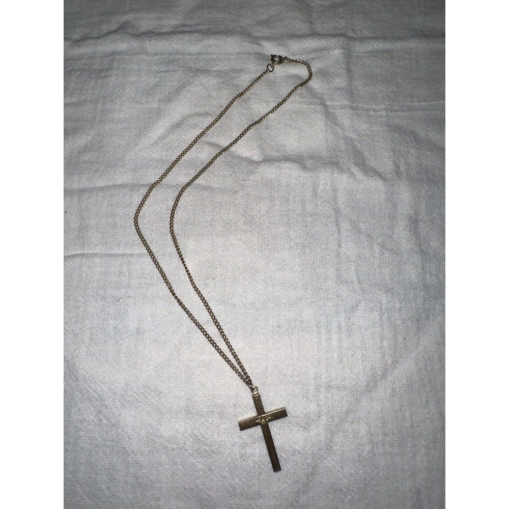 Gold Cross Necklace- Gold Coated